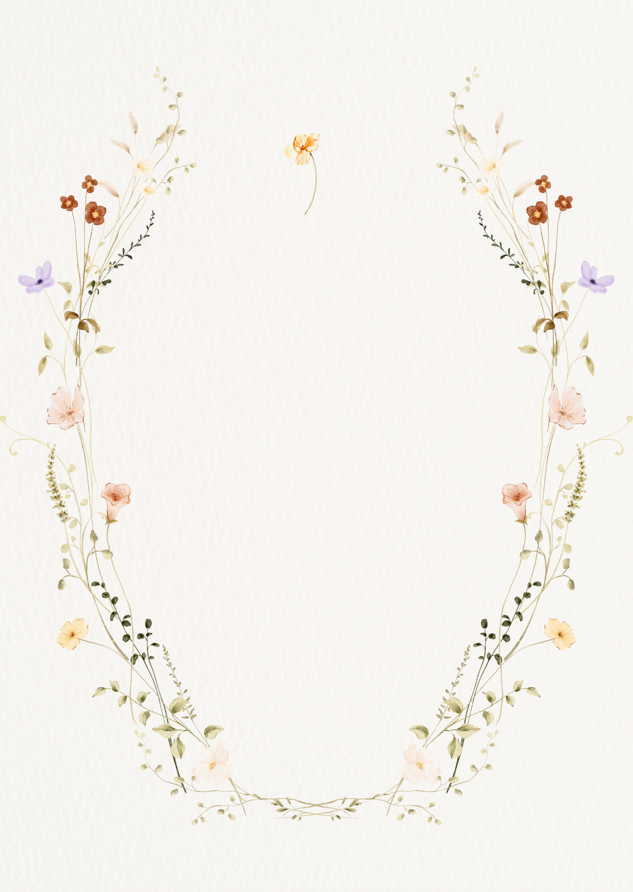 Floral Elegant and Minimal Wedding Invitation