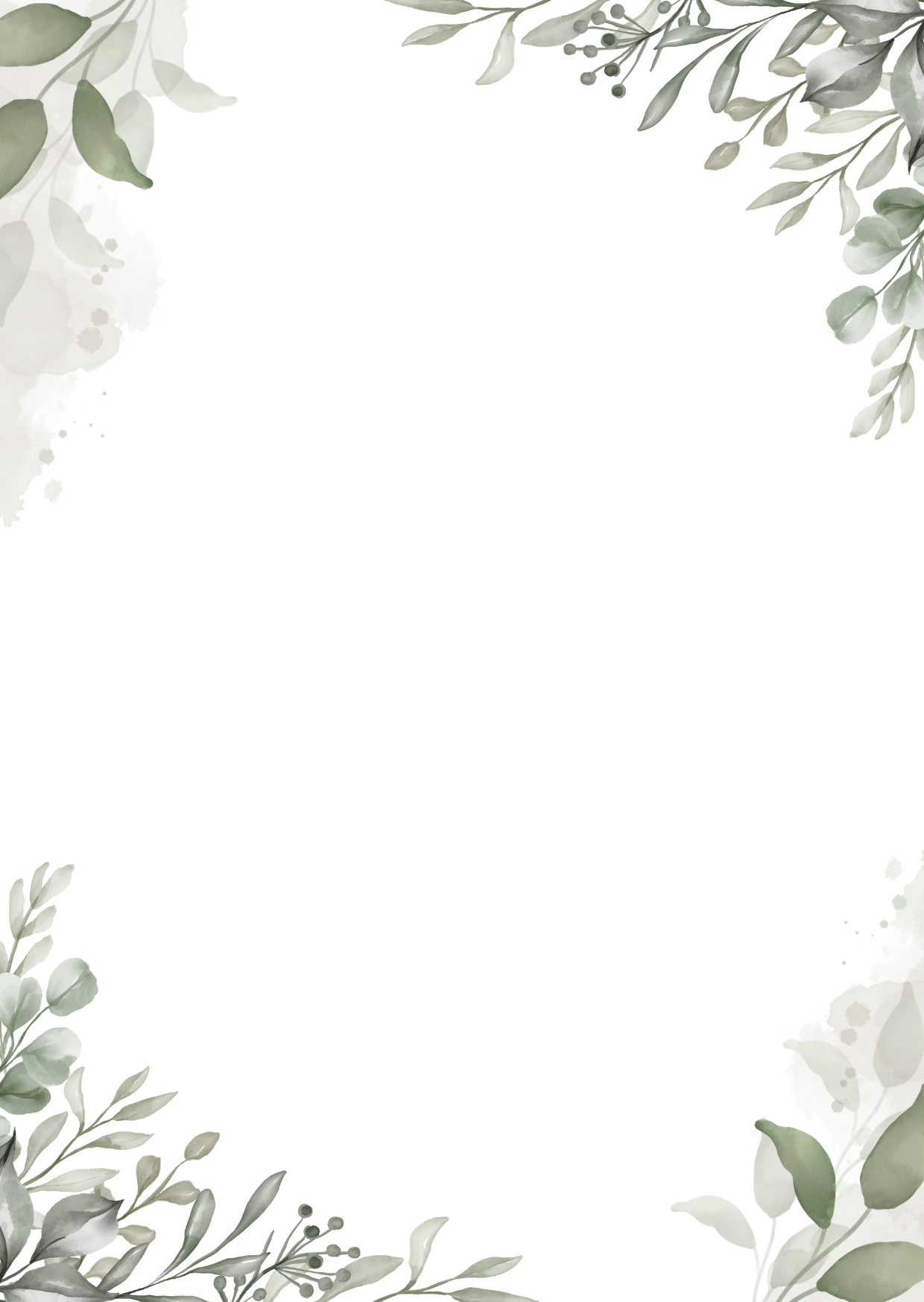 Green Elegant Wedding Invitation