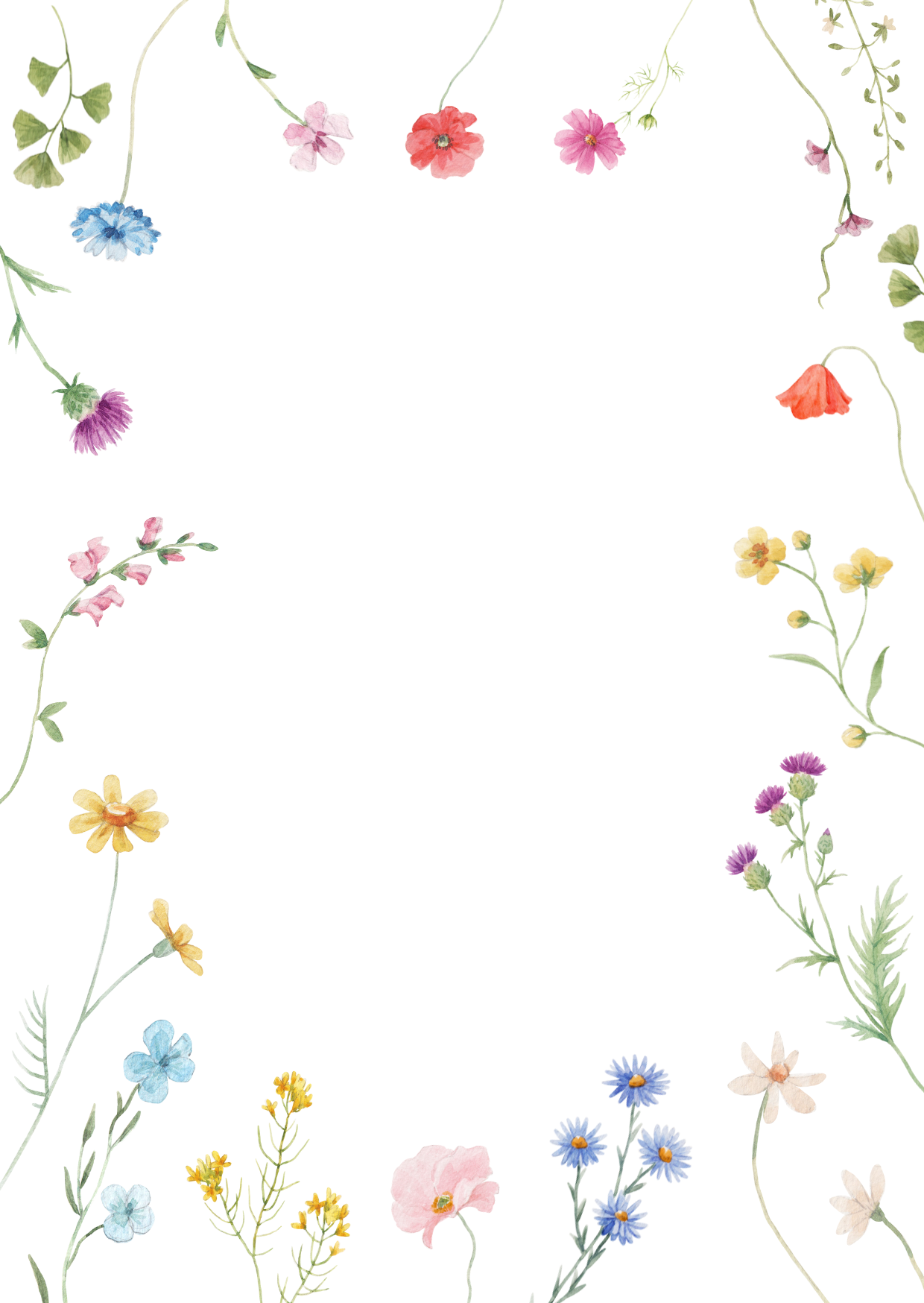 Petite Floral Patterned Wedding Invitation